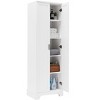 TIRAMISUBEST Storage Cabinet with Two Doors for Bathroom, Office, Adjustable Shelf, MDF Board, White - 4 of 4