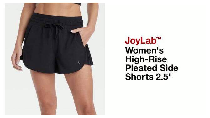 Women's High-Rise Pleated Side Shorts 2.5" - JoyLab™, 2 of 10, play video