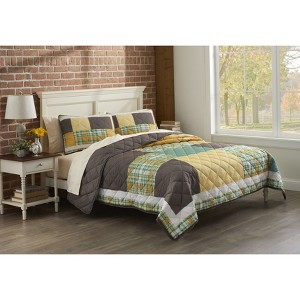 BrylaneHome Autumn Plaid 3-Pc Quilt Set - 1 of 1