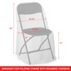 Lann's Linens 10 pcs Polyester Folding Chair Covers for Wedding/Party - Cloth Fabric Slipcovers - 2 of 4
