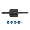 Progress Lighting Phase 5 1-Light Linear Vanity Light, Aluminum, Matte Black, Integrated Acrylic Lens - 2 of 3