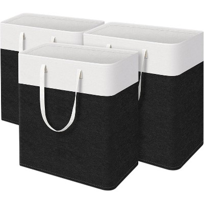 laundry basket 3-Pack, laundry hamper, Hamper with handles, collapsible laundry baskets, Waterproof dirty clothes hamper