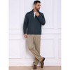 INSPIRE CHIC Men's Lined Stand Collar Full Zip Up Lined Formal Golf Jacket - 4 of 4