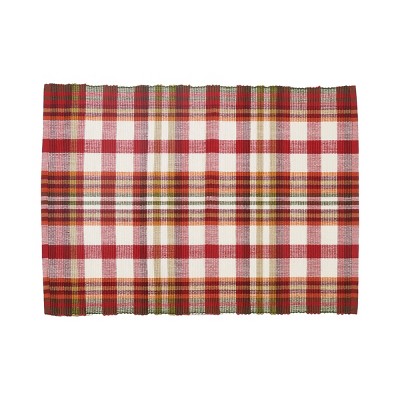 C&F Home Abingdon Plaid Thanksgiving Placemat Set 6