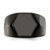 Black Bow Jewelry Men's 12.5mm Black Plated Stainless Steel Tapered Signet Ring - image 4 of 4