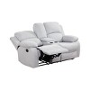 MAYEERTY Reclining Loveseat, 2-Seat Wear-Resistant Fabric Recliner with Storage & Cup Holders for Living Room, Grey - 2 of 4