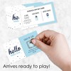 Big Dot of Happiness Hello Little One - Blue and Silver - Boy Baby Shower Game Scratch Off Cards - 22 Count - 2 of 4