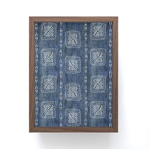 Schatzi Brown Mudcloth 3 Denim Framed Mini Art Print - Society6 - 1 of 3