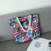 Anna-Kaci Women's Tropical Leaf Print Canvas Tote Bag - Large Capacity Casual Shoulder Bag - 2 of 4