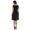 24seven Comfort Apparel Sleeveless Plus Size Dress with Pockets - image 3 of 4