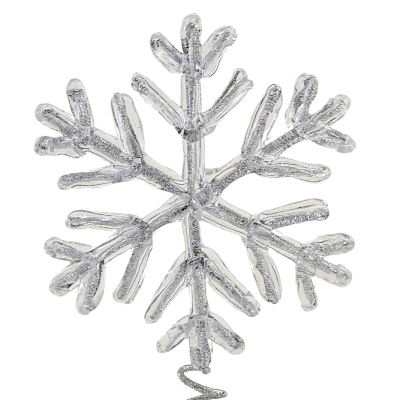 Kurt S. Adler 7.0 Inch Snowflake Small Tree Topper Glittered Christmas Tree Toppers, 2 of 4