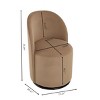 Set of 2 Modern Swivel Barrel Dining Chairs,Velvet Upholstered Accent Chairs,360° Round Armless Chair for Kitchen or Vanity-Coolbibila - 4 of 4