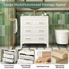 Mshliw 30 Inch Bathroom Vanity with Sink, Free Standing Single Vanity with Ceramic Basin, Solid Wood Frame and 3 Drawers - 4 of 4