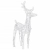 Christmas Reindeer Set of 4 Cold White Acrylic Medium - 4 of 4
