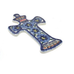 Blue Rose Polish Pottery 1089 Zaklady Cross - 1 of 1
