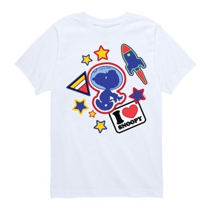 Boys' - Peanuts - Space Snoopy Flair Short Sleeve Graphic T-Shirt - 1 of 4
