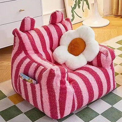 PAGED Faux Fur Bean Bag Chairs for Adult Teens,Bean Bag Sofa Floor Sofa Chair with Side Pockets,Lazy Sofa Couch Chair for Living Room,Bedroom