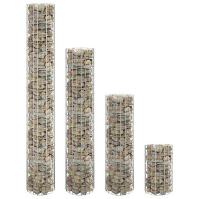 vidaXL Gabion Raised Bed Silver Galvanized steel Medium Durable