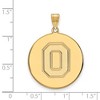 Black Bow Jewelry 10k Yellow Gold Ohio State Buckeyes NCAA Extra Large Pendant - 2 of 3