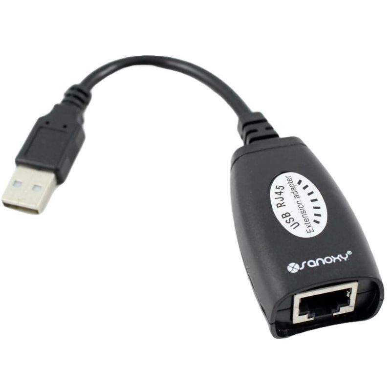Sanoxy USB to Cat5/5e/6 Extension Cable Adapter Set w/RJ45 Ethernet, 3 of 5