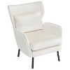 CAVINAS Velvet Accent Chair with Mid-Height Backrest,Upholstered Living Room Chairs with Metal Legs and Pillow,Reading Chairs for Living Room - 4 of 4