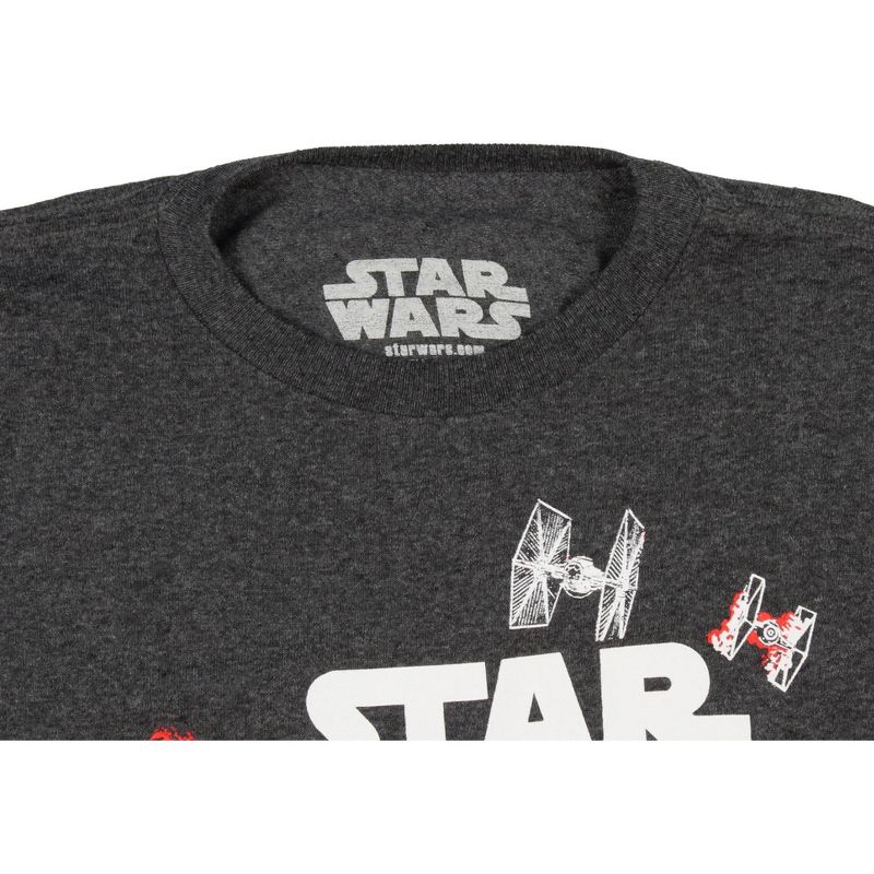 Star Wars Boy's Spaceship Battle Scene Logo T-Shirt, 3 of 4