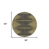 Dark Gray And Gold Abstract Washable Indoor Outdoor Area Rug - 3 of 4