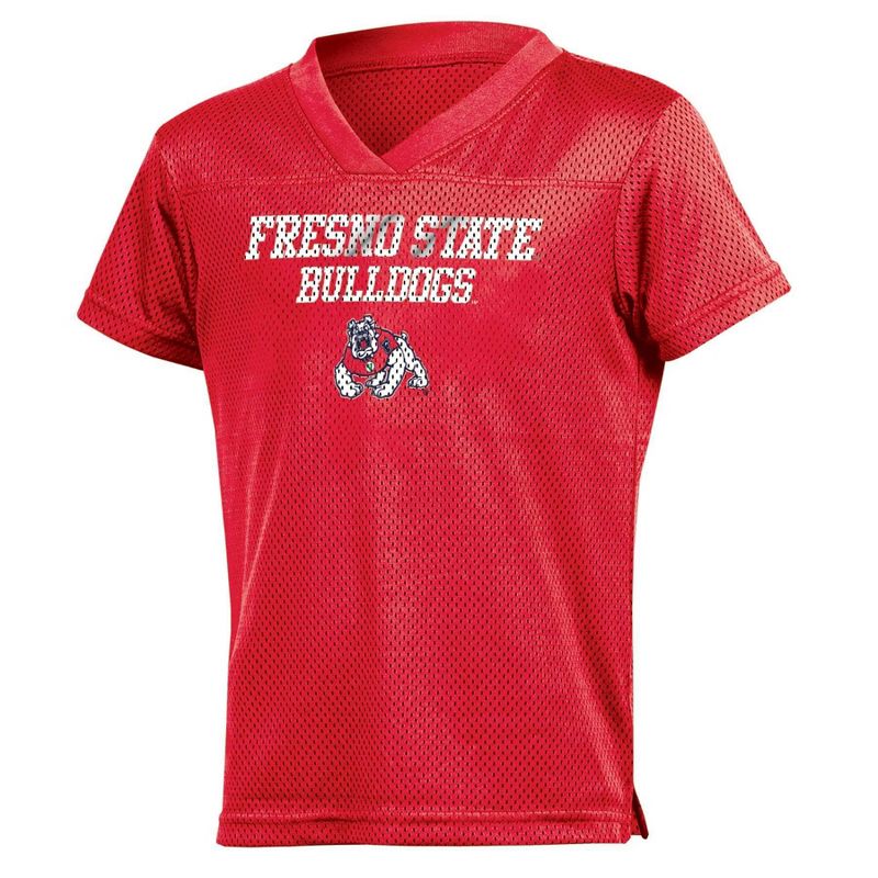 NCAA Fresno State Bulldogs Girls&#39; Mesh T-Shirt Jersey, 1 of 4