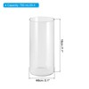 Unique Bargains High Borosilicate Glass Wear Resistant Clear Cylinder Vase - 2 of 4