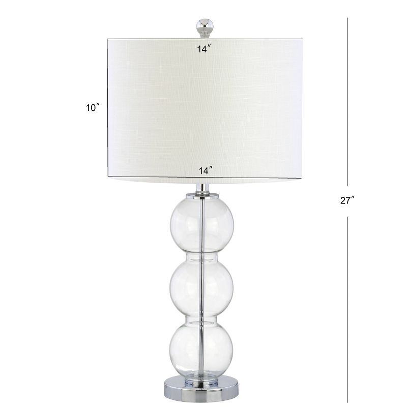 27" (Set of 2) Bella Glass Triple Sphere Table Lamp (Includes Energy Efficient Light Bulb) - JONATHAN Y, 5 of 6