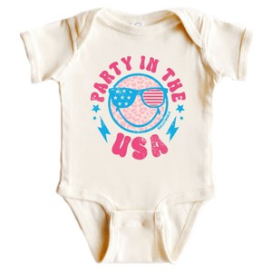 The Juniper Shop SmileyWorld Party In The USA Baby Short Sleeve Bodysuit - 1 of 4