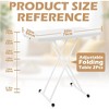 Small Camping Personal Folding Table, Lightweight Portable Folding Desk, Heavy Duty Utility Table, Adjustable Height Small Plastic Table for Camping - 2 of 4