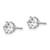 Chisel Stainless Steel Polished 6mm Round Cubic Zirconia Stud Earrings - 3 of 4