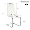 ALEXOUN Modern Dining Chairs Set of 2, PU Faux Leather High Back Upholstered Chairs, with Silver Metal Legs,for Kitchen,Living,Bedroom,Dining Room - 3 of 4
