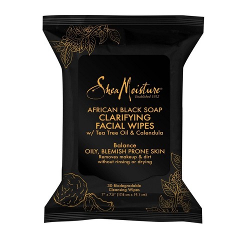 stropdas Veilig priester Sheamoisture African Black Soap Clarifying Facial Wipes - 30ct : Target