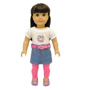 Pink Butterfly Closet Doll Clothes 4 Piece Outfits Set Fits American Girl & Other 18' Inch Dolls - 1 of 4