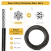 Petbobi 20ft Dog Tie Out Cable Heavy Duty Dog Chain Yard Lead Leash for Large Dogs up to 300lbs, Black - 3 of 4