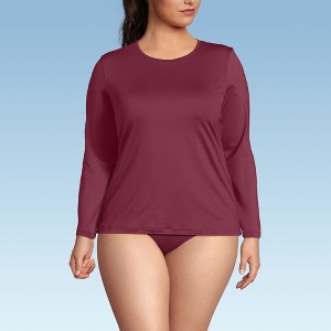 Lands' End Women's SunShade UPF 50 Long Sleeve Relaxed Rash Guard - 1 of 3