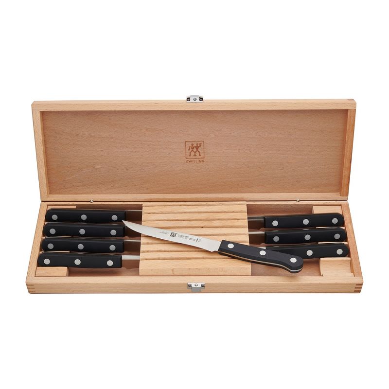 ZWILLING TWIN Gourmet Classic 8-pc Steak Knife Set with Wood Case, 1 of 6