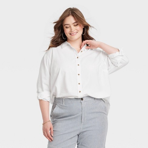 Women's Long Sleeve Oversized Button-down Shirt - Universal Thread