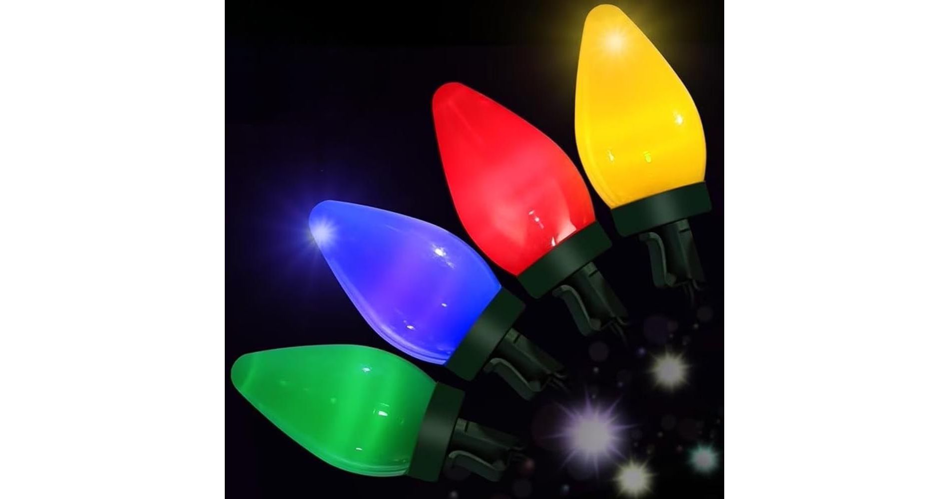 Swtroom 32.8ft Multicolor Christmas String Lights - Vintage Edison Bulbs for Indoor & Outdoor Home, Patio & Party Decor