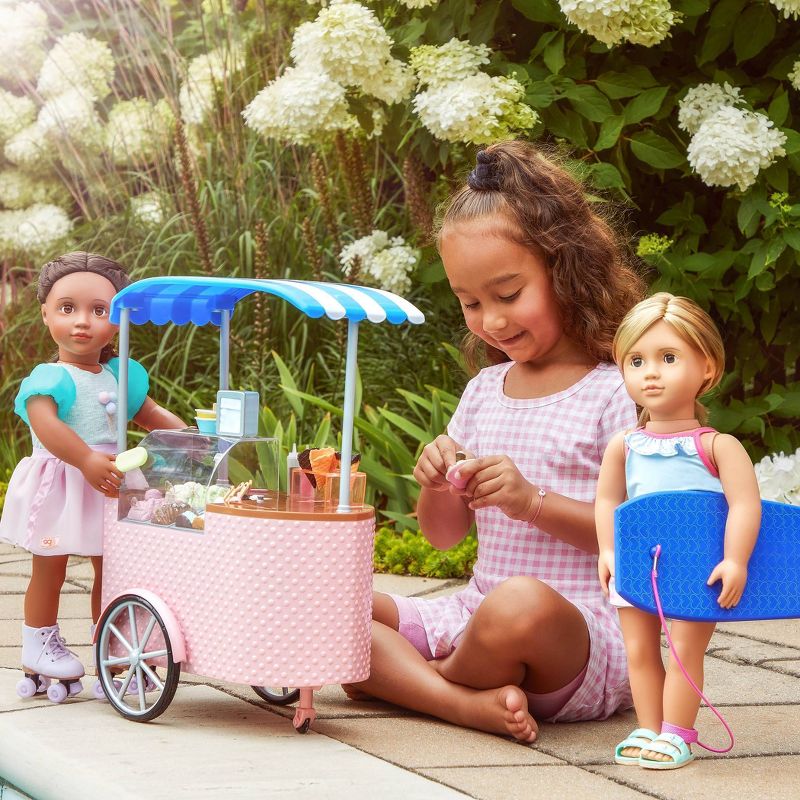 Our Generation Two Scoops Ice Cream Cart Accessory Set for 18&#34; Dolls, 3 of 10