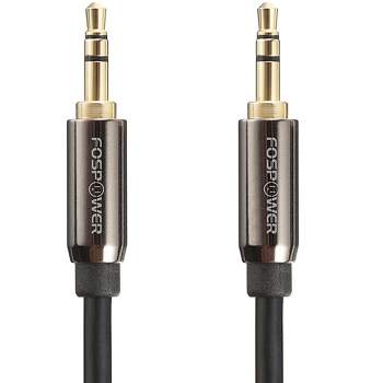 FosPower 3.5mm Stereo AUX Auxiliary Audio Cable, Male to Male, Premium Gold Plated