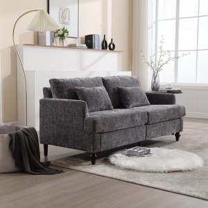 CAVINAS Chenille Sofa Bed with Thick Removable Seat Cushion,Upholstered Loveseat Sofa for Living Room,Bedroom - 1 of 4