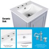 20"W Bathroom Vanity with Sink, Multi-Functional Bathroom Cabinet with Door Shelf, Drawer and Soft-closing Door -ModernLuxe - 3 of 4