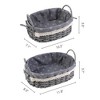 REGALWOVEN Natural Material Durable Multi-Function Easy To Care Open Storage Bins 2 Packs 10.2*7.1*3.5in/11.8*8.3*3.7in - 3 of 4