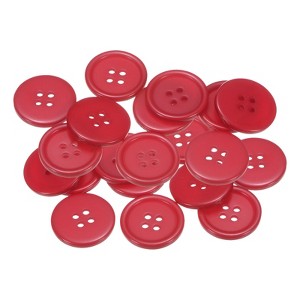 Unique Bargains Sewing Resin Round Flat 4-Hole Replacement Craft Buttons 20 Pcs - 1 of 4