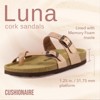 CUSHIONAIRE Luna Cork Footbed Women's Sandals-Comfortable Slip-On Slides with Adjustable Straps & Memory Foam|Beach Essential Summer Sandals for Women - 2 of 4