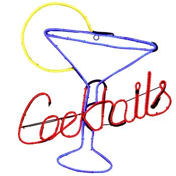 23" LED Neon Style "Cocktails" Sign - National Tree Company