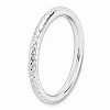 Black Bow Jewelry 2.25mm Stackable Sterling Silver Cable Band - 3 of 4